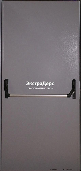 Глухая противопожарная дверь серая с антипаникой в Домодедово  купить