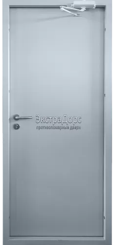 Противопожарная дверь дымогазонепроницаемая серая