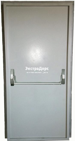 Входная противопожарная дверь металлическая утепленная металлическая глухая белая с антипаникой в Домодедово  купить