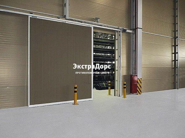 Противопожарные автоматические ворота коричневые в Домодедово  купить