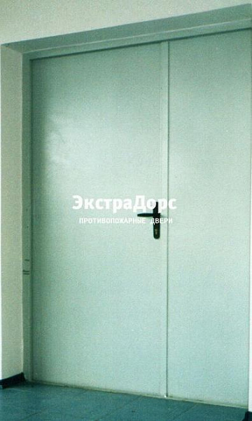 Противопожарная дверь двупольная белая без порога в Домодедово  купить
